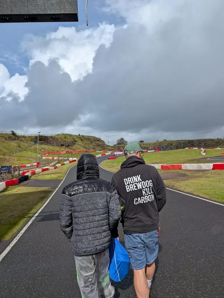 WALKING THE TRACK WITH DAD